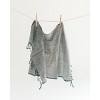 Slickblue Handwoven Cotton Hand Towel with Tassels, Decorative Kitchen & Bath Towel, Beige or Navy, 20x20 - 2 of 4