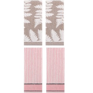 REGALWOVEN 4 Pcs Cotton Soft Absorbent Decorative Hand Towels for Bathroom Kitchen 13 x 29 Inch - 1 of 4