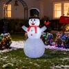 TopComfy Decorative Holiday Scene Props Christmas Blow Up Snowman Giant Inflatable Snowman Rotating Colorful for Home, White, 11.03"*11.03"*11.03" - 2 of 4