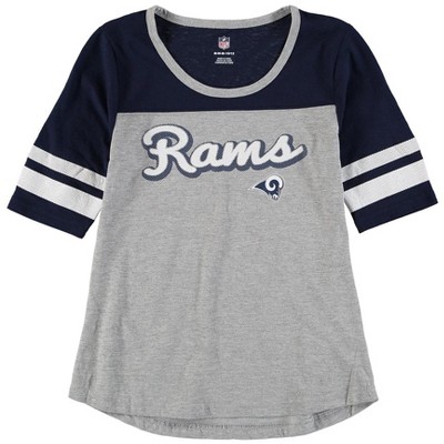 NFL Girls LA Rams Graphic T-Shirt, Grey, 14