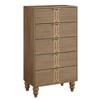 Modern Wooden 5/6 Drawer Dresser with Vintage Pattern Design - image 3 of 4