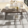 Zevemomo Expandable Dining Table, for 6-12,70.87"-106.5" Modern Rectangular Long Kitchen Table with Metal Track for Kitchen, Living Room,Office-Brown - 2 of 4