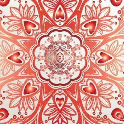 Mandala Heart Orange