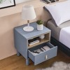 KTMBDW Small Nightstand Wood Bedside Table with Drawer, Modern End Table for Bedroom and Small Spaces, Solid Wood Legs, Easy Assembly - 3 of 4