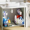 Aoibox 2 Pack Under Sink Organizer 2 Tier Pull Out Kitchen Bathroom Cabinet Storage Shelf L Shaped Large Capacity - 3 of 4