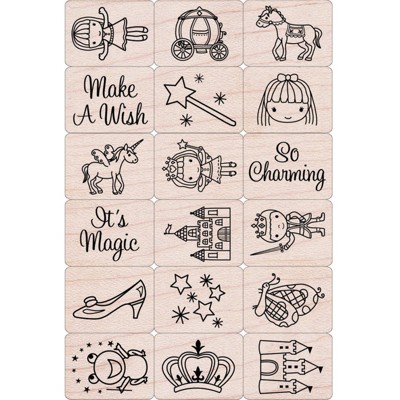 Hero Arts Ink 'n' Stamp Fairy Princess Stamps, Set of 18