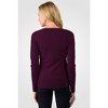 JENNIE LIU Women's 100% Pure Cashmere Long Sleeve Pullover V Neck Sweater - 2 of 4