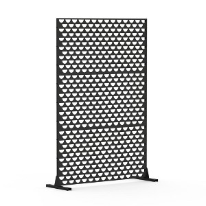 NicBex 1-Panel Room Divider Privacy Screen with Metal Legs for Home & Office, Black - 1 of 4