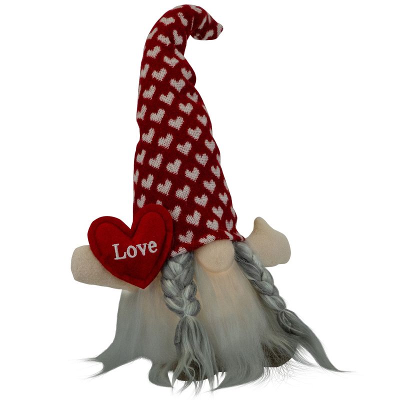 Northlight LED Lighted Girl Valentine's Day Gnome with Love Heart - 13" - Red, 5 of 7