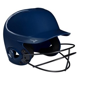 Mizuno Mvp Series Solid Batting Helmet With Fastpitch Softball Mask - 1 of 2