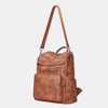 Generic Leather Backpack Purse Work Backpack Large Convertible Back Pack Purse Fashion Shoulder Bags - 2 of 4