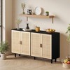 ORRD 62.20"Elegant and Functional 4-Door Rattan Decorative Storage Cabinet,for Bedroom,Living Room,Office - 2 of 4