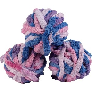 iDIY Chunky Yarn 3 Pack Skeins (72 Yards)Tie Dye (Pink, Purple, Blue)-Fluffy Chenille Yarn Blankets, Arm Knitting, Crocheting & DIY Crafts & Projects! - 1 of 4