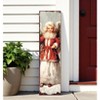 HomeRoots 36" Red And White Solid Wood Christmas Snow Scene Porch Sign - 2 of 4