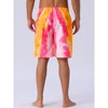 INSPIRE CHIC Men's Summer Colorful Tie-dyed Pattern Drawstring Elastic Waist Board Shorts - image 3 of 4