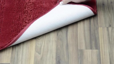 Essence 3-Piece Nylon Washable Bathroom Rug Set in Linen