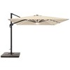 Sonkuki 10×10FT Outdoor LED Cantilever Patio Umbrella w/Base, 360° Rotation and Infinite Canopy Angle Adjustment - 2 of 4