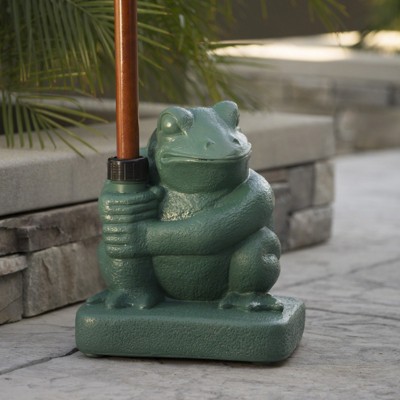 VisioGear Umbrella Stand, Patio Frog Shape Umbrella Base for Garden Yard Poolside, Green, 14"*14"*16"