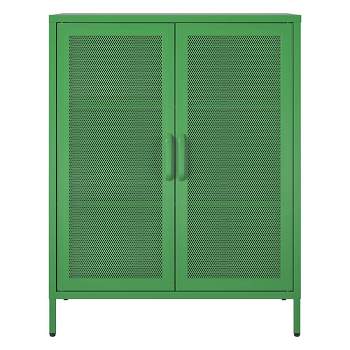 Channing 2 Door Accent Cabinet Mesh Metal Locker - Novogratz