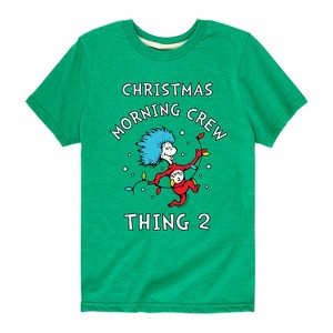 Boys' - The Cat in the Hat - Christmas Morning Crew Thing 2 Short Sleeve Graphic T-Shirt - 1 of 4