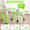 Kids Table and Chairs Set, Graffiti Desktop Plastic Children Art Table with Seat, Height Adjustable Toddler Table and Chair Set for Kids Ages 3-10 - 3 of 4