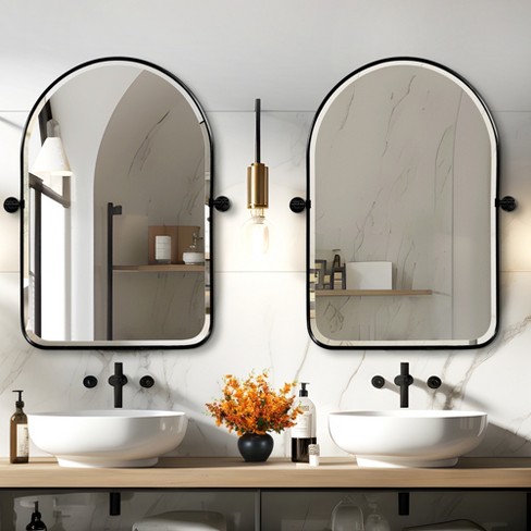 Neutypechic Arched Mirror Pivot Wall Mounted Mirror Bathroom Vanity ...