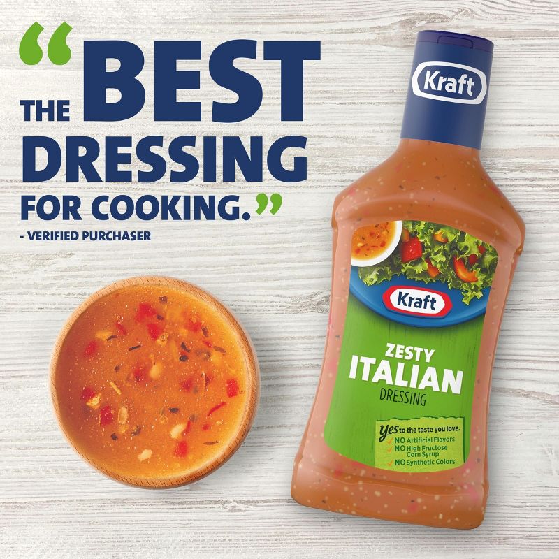 Kraft Zesty Italian Salad Dressing - 16fl oz, 5 of 14