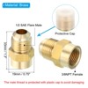Unique Bargains Brass Union Coupling Gas Adaptor SAE 45° Flare Pipe Fittings Gold - 2 of 4
