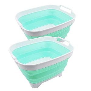 SAMMART 7.5L (2 Gallons) Collapsible Dishpan with Draining Plug - 1 of 4