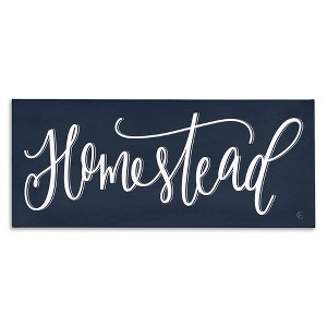Stupell Industries Navy Blue Homestead Phrase, 48" x 20" - 1 of 4