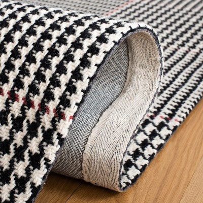 Elegant Marbella Black Wool 8' x 10' Hand Woven Area Rug