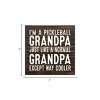 Slickblue Pickleball Grandpa Wood Sign – Funny 7x7 Rustic Wall Décor – Cooler Than Normal Grandpa, Color Options - 3 of 3