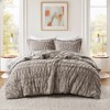 Lyngins 2 PCS Solid Faux Fur & Faux Mink Comforter Mini Set – Twin/Twin XL, Hypoallergenic, Machine Washable, Bedding Set with Sham - 2 of 4