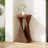 MAYEERTY 1 Pack Twist Shape Side Table, Artistic Wood-Grain End Table for Indoor Outdoor Living Room, Patio - 3 of 4