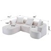 Modular L-Shape Sectional Sofa, Deep Seat Sleeper Couch with Chaise, Spring Support Sofa with Sponge Filling and Corduroy Cover-Baofuwish - 4 of 4