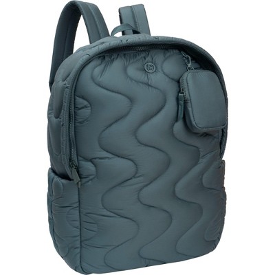 JOAN & DAVID Wave Quilted Puffer Nylon 18 Inch Workbook Backpack 346-SPRUCE One Size — фото 2