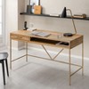 MH London Bilbao 22" Solid Wood and Metal  Base Writing Desk - 2 of 4