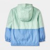 Toddler Boys' Colorblock Full Zip Windbreaker Jacket - Cat & Jack™ Blue/Green - 2 of 4