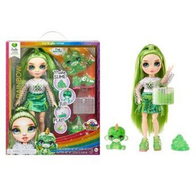 Rainbow High Jade Green With Slime Kit & Pet 11'' Shimmer Doll With Diy  Sparkle Slime, Magical Yeti Pet And Fashion Accessories : Target