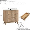 SinCiDo Modern 32"Tall Nightstand Set of 2, Fluted Curved Profile w/Faux Marble Top, 3 Drawer Storage Bedside Tables for Bedroom - 3 of 4