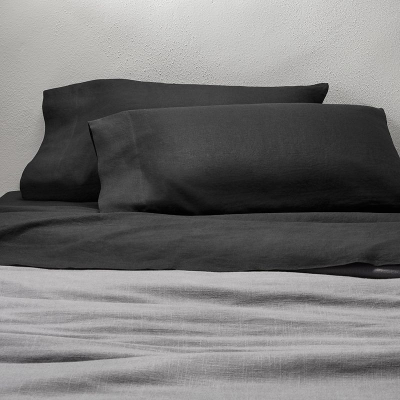 100% Washed Linen Solid Pillowcase Set - Casaluna™, 3 of 6