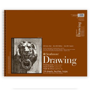 Strathmore 400 Series Drawing Paper Pad, Smooth Finish, Top Wire Binding, 24 Sheet, 14x17 inch, 1 Count - 1 of 1