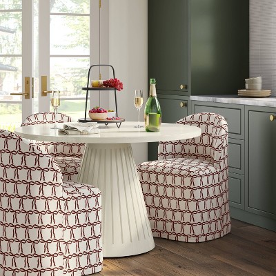 Tub Slipcovered Dining Chair in Dainty Bows Berry - Threshold™