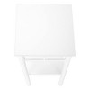 Monarch Specialties Accent Table Side End Plant Stand Square Living Room Bedroom Metal Laminate White Contemporary Modern - 4 of 4