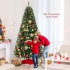 Tangkula 6/7/8 FT Christmas Tree w/568/830/1182 PVC Branch Tips 200/250/400 Warm White LED Lights Gloves - 2 of 4
