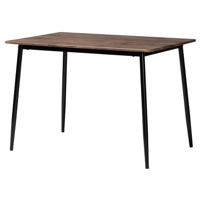 Revelin Industrial Gray Wood and Metal 5-Piece Dining Set