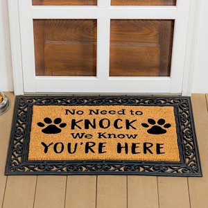 Evergreen No Need to Knock Indoor Outdoor Natural Coir Doormat 1'4"x2'4" Brown - 1 of 4