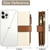 FATMOON Women's wallet - Stylish Vintage Leather RFID Wallet for Women with 3 Transparent ID Windows, 2 Zipper Pockets - 3 of 4