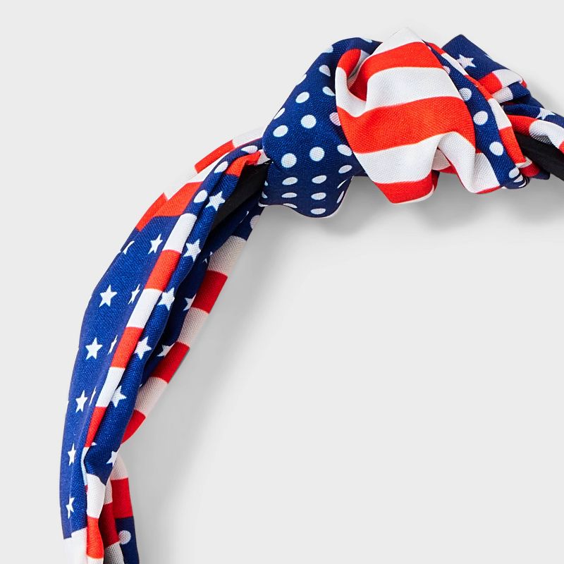 Americana Flag Print Headband - Red/White/Blue Striped, 3 of 4
