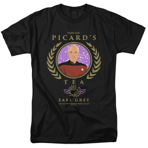 Star Trek The Next Generation Tea Earl Grey Hot Adult T-Shirt Black - 1 of 4